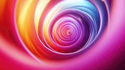 Obraz premium Vivid gradient idea. A vibrant swirling tunnel of colors creating an abstract visual experience.