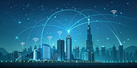 An Abstract Technology Background Depicting a Futuristic Design with Innovative Elements