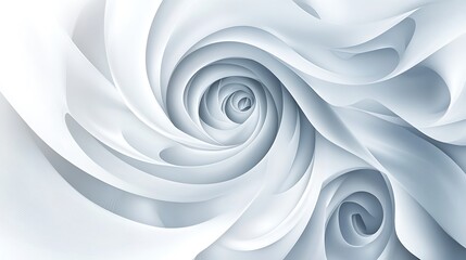 Abstract swirling grey and white rose design