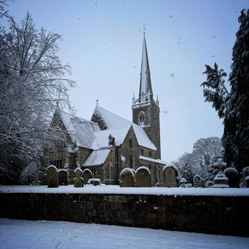country church in the snow