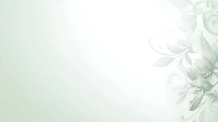Elegant Light Green Floral Design Background
