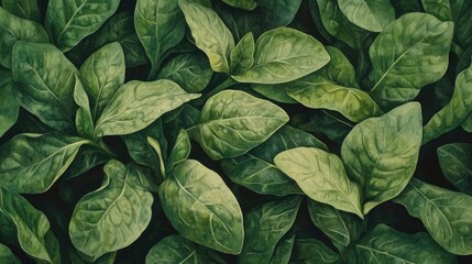 Fototapeta premium Freshly harvested green leafy vegetables from a farmer's market showcasing organic produce in a vibrant natural setting.