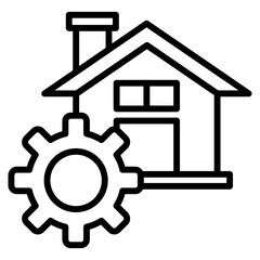 house management single icon
