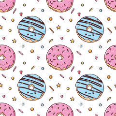 cute seamless patter with sweets