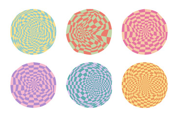 Psychedelic checkerboard poster