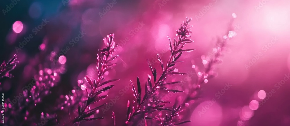 Aufkleber Abstract pink bokeh light background with soft blurred elements creating a dreamy atmosphere perfect for text overlay and design projects