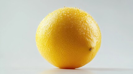 Fresh closeup of a ripe tropical lemon showcasing its juicy texture and vibrant color ideal for food and wellness concepts