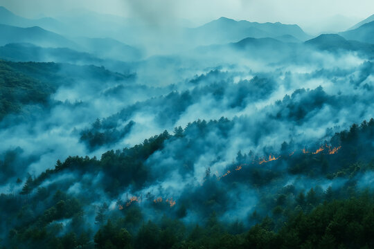 Fire burn firest on mountain