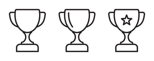 Trophy cup icon, winner cup, victory cup icon. Reward symbol sign for web and mobile.
