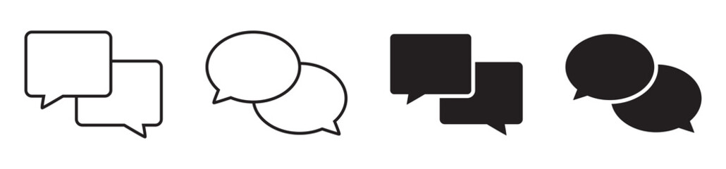 Chat icon. Talk speech bubble icon. Dialogue balloon icon. Comment sign.