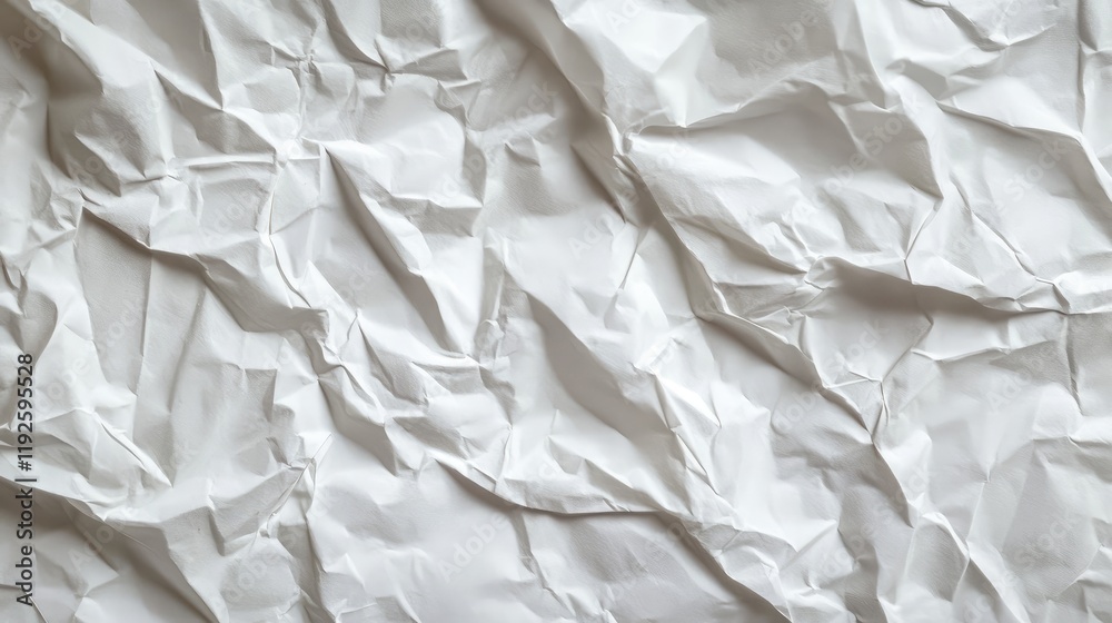 Aufkleber crumpled white paper background with vintage texture for minimalist design and craft projects