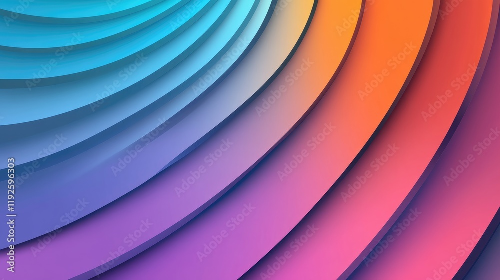 Aufkleber modern abstract gradient waves with radial blur in vibrant color palette for graphic design backgrou