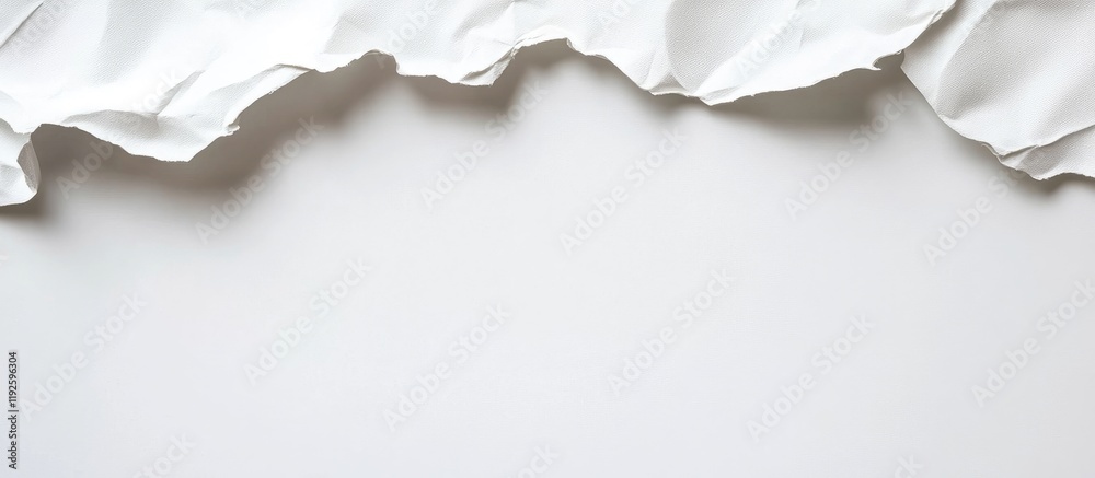 Poster Torn edge of a blank white poster with ample negative space for creative text or design elements
