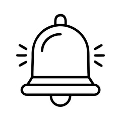 bell for safety icon, bell for safety line art - simple line art of bell for safety, perfect for bell for safety logos and icons and themed design
