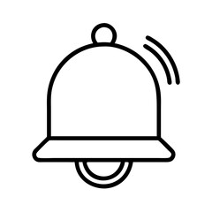 bell for safety icon, bell for safety line art - simple line art of bell for safety, perfect for bell for safety logos and icons and themed design