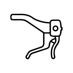bicycle brake lever icon, bicycle brake lever line art - simple line art of bicycle brake lever, perfect for bicycle brake lever logos and icons and themed design