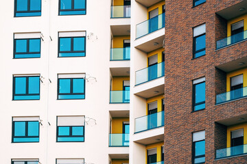Modern european residential apartment building complex