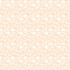 Seamless floral background fabric with ditsy and daisy pattern