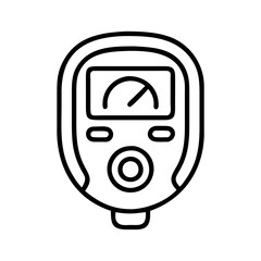 bike computer speedometer icon, bike computer speedometer line art - simple line art of bike computer speedometer, perfect for bike computer speedometer logos and icons and themed design
