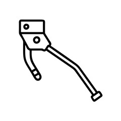 bike kickstand icon, bike kickstand line art - simple line art of bike kickstand, perfect for bike kickstand logos and icons and themed design