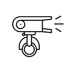 bike light icon, bike light line art - simple line art of bike light, perfect for bike light logos and icons and themed design