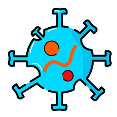 Virus Icon. Medical Icon in filled outline style