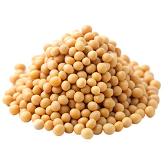 Pile of soya beans isolated on transparent background