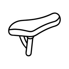 bike saddle icon, bike saddle line art - simple line art of bike saddle, perfect for bike saddle logos and icons and themed design