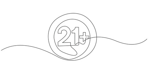 Draw one continuous line to mark the age limit