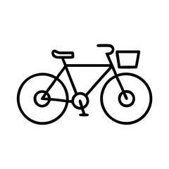 Obraz premium city bike commuter icon, city bike commuter line art - simple line art of city bike commuter, perfect for city bike commuter logos and icons and themed design