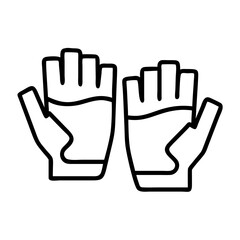 cycling gloves icon, cycling gloves line art - simple line art of cycling gloves, perfect for cycling gloves logos and icons and themed design