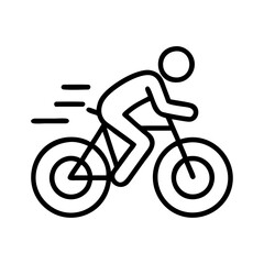 Fototapeta premium cyclist in a sprint icon, cyclist in a sprint line art - simple line art of cyclist in a sprint, perfect for cyclist in a sprint logos and icons and themed design