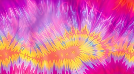 Vibrant tie-dye explosion of colors creates a dynamic and energetic fire-like abstract background