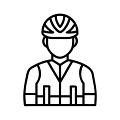 cyclist wearing a reflective vest icon, cyclist wearing a reflective vest vector, 