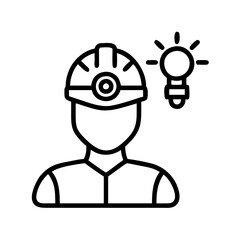 cyclist with headlight icon, cyclist with headlight line art - simple line art of cyclist with headlight, perfect for cyclist with headlight logos and icons and themed design