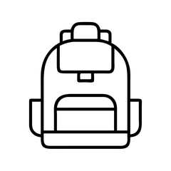 backpack icon, backpack line art - simple line art of backpack, perfect for backpack logos and icons and themed design