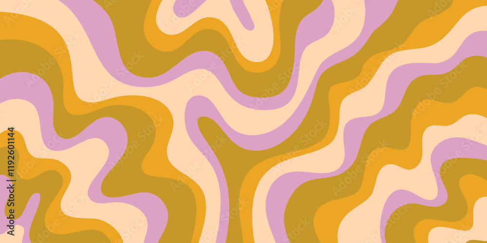 Poster Abstract Trippy Psychedelic Texture. Y2k Geometric Pattern. Groovy Background Illustration Vector Design.