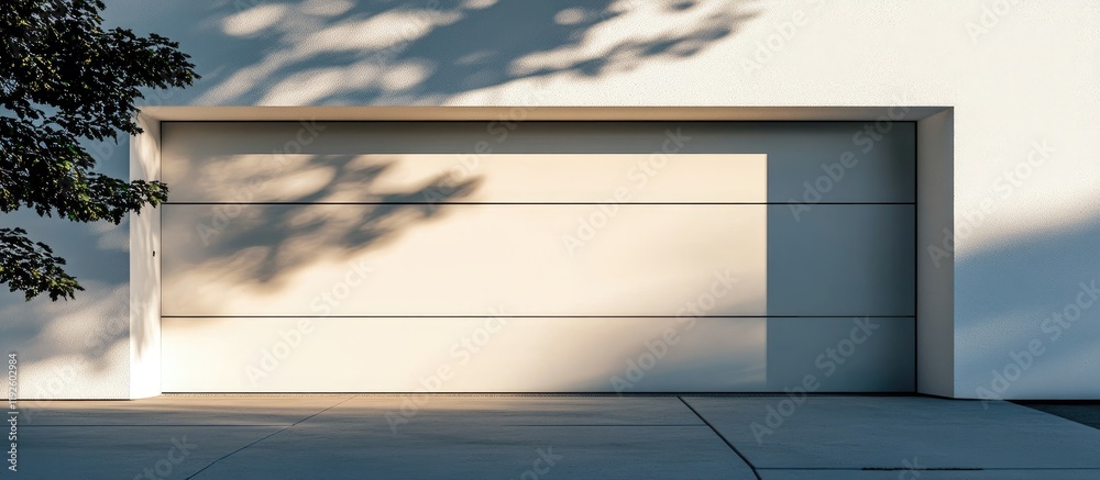 Aufkleber contemporary garage exterior design showcasing modern architecture and clean lines with neutral tone
