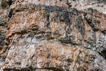 Texture of limestone rock in the Dolomites in South Tyrol.