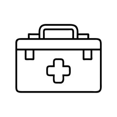 first aid kit icon, first aid kit line art - simple line art of first aid kit, perfect for first aid kit logos and icons and themed design