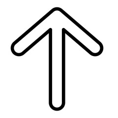 Obraz premium Up Arrow Vector Line Icon Design