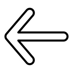 Fototapeta premium Left Arrow Vector Line Icon Design