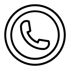 Call Vector Line Icon Design