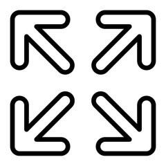 Full Screen Vector Line Icon Design