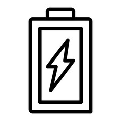 Charging Vector Line Icon Design