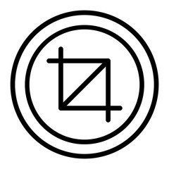 Crop Vector Line Icon Design
