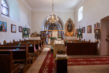 interior of the old church in the city in Czech