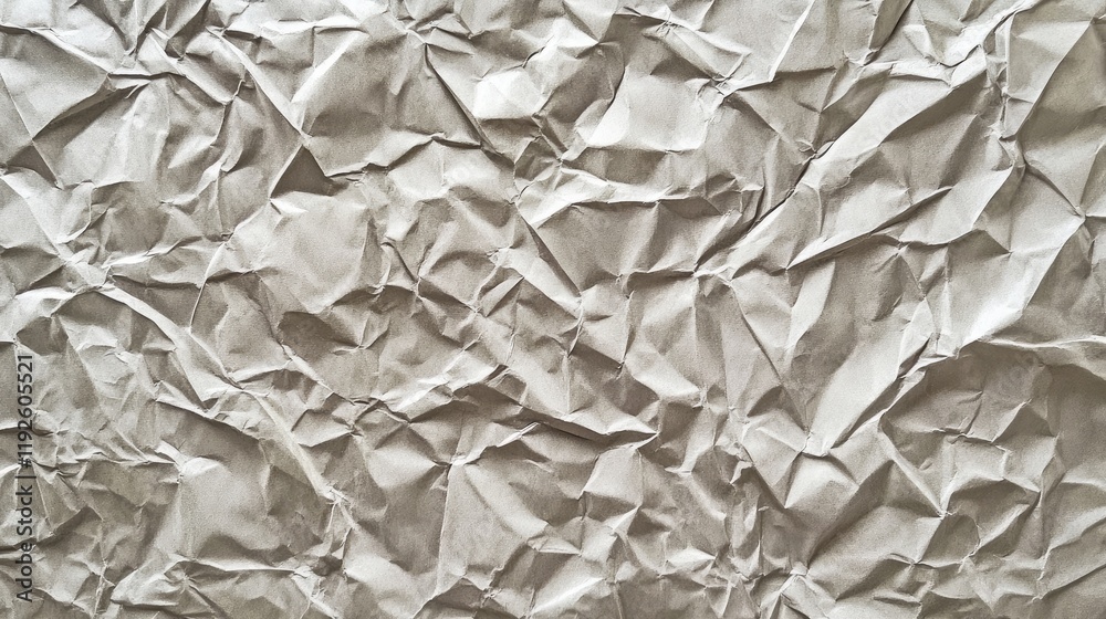 Poster Crumpled Silver Paper Background Texture Creating a Distressed and Textured Surface for Design Projects and Creative Backgrounds