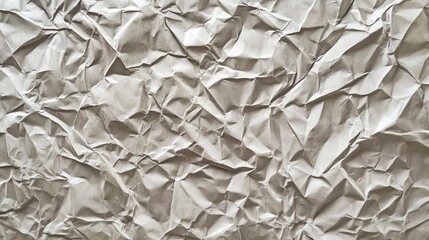 Obraz premium Crumpled Silver Paper Background Texture Creating a Distressed and Textured Surface for Design Projects and Creative Backgrounds