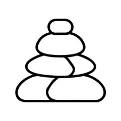 rock cairn icon, rock cairn line art - simple line art of rock cairn, perfect for rock cairn logos and icons and themed design